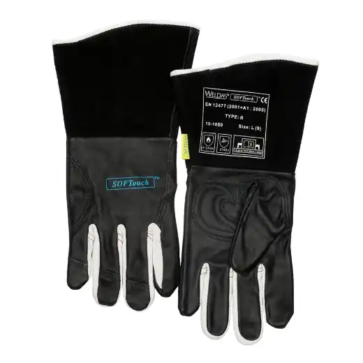 Aktuell ELMAG 5-Finger-WIG/TIG-Schweißerhandschuhe - aus Rind-Vollleder - WELDAS