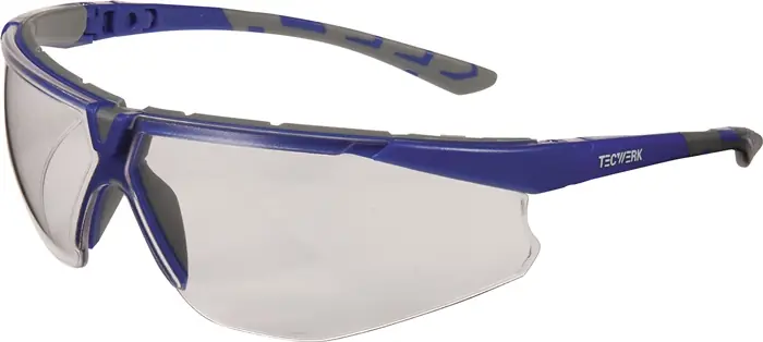Schutzbrille Daylight Flex EN 166,EN 170 Bügel grau/blau,Scheibe klar PC TECWERK Zertifiziert