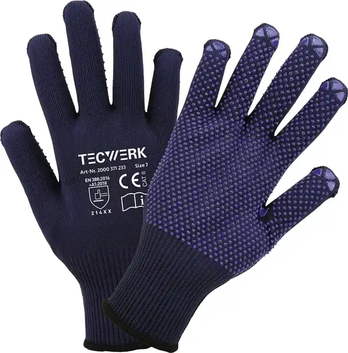 Handschuhe Isar Gr.9 blau EN 388 PSA II TECWERK VE: 12 Paare Bestpreis