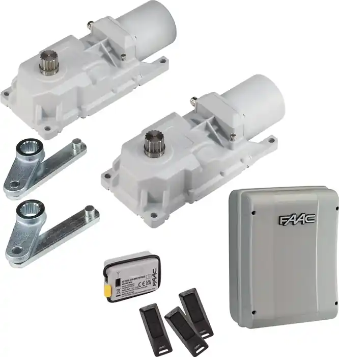 Drehtorantrieb POWER Kit 24V 2-flüglig Flügel-B.max.200 bzw.350cm FAAC Garantierte Lieferung