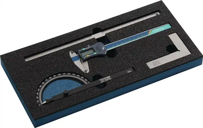 Top-Angebot Werkzeugmodul 4-tlg.1/3-Modul Messchiebersatz TECWERK