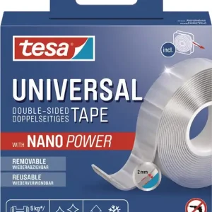 Begrenztes Angebot Doppelseitiges Klebeband univ.tape nano 55810 transp.L.3m B.30mm TESA VE: 32 Rollen