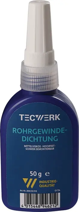 Abverkauf Rohrgewindedichtung hf.mv.braun 50g Flasche TECWERK VE: 10 Stück