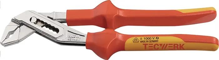 Preis Gesenkt Wasserpumpenzange L.250mm Spann-W.6-44mm verchr.VDE Mehrkomp.-Hüllen TECWERK