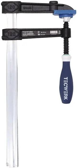 Temperguss-Schraubzwinge Spann-W.600mm A.175mm 3K-Griff 35x9mm TECWERK Beliebt