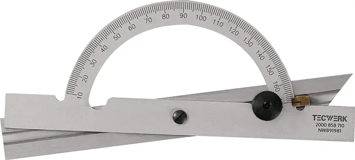 Schneller Versand Winkelmesser Gradbogen-D.200mm Schienen-L.400mm TECWERK