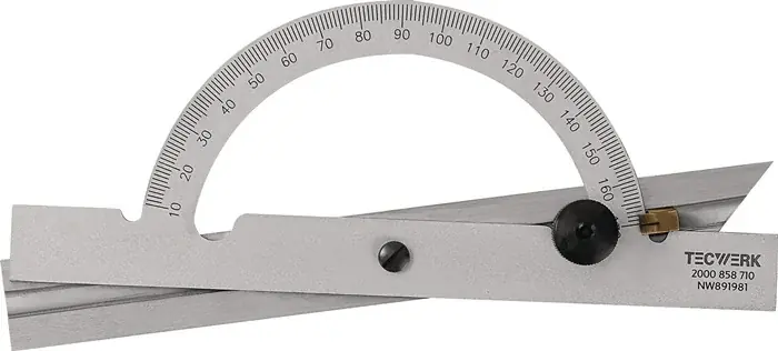 Winkelmesser Gradbogen-D.100mm Schienen-L.150mm TECWERK Wochenendangebot