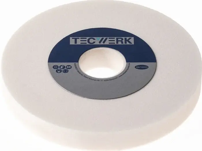 Schleifbockscheibe Ø175xB25x51mm 80 Form A Edelkorund weiß TECWERK Neue Kollektion