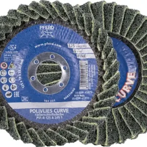 Fächerscheibe POLIVLIES-CURVE PVL-R D.125mm K.240 Korund A PFERD TOOLS VE: 5 Stück Sichere Zahlung