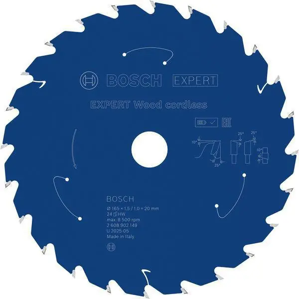 Kreissägeblatt Expert Wood AD 165mm Z.24 WZ Bohr.20mm Schnitt-B.1,5mm Letzte Chance