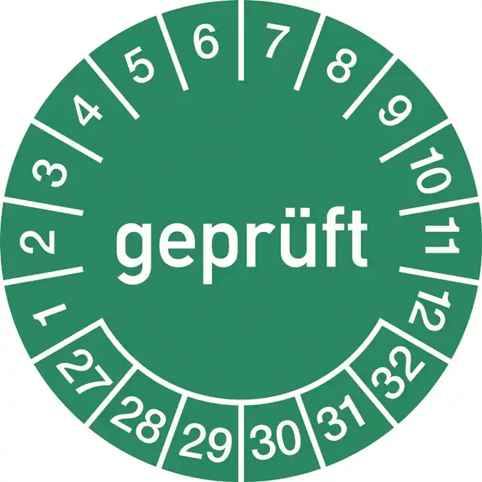 Direkt Vom Hersteller Mehrjahresprüfplakette D.30mm gepr.2027-2032 Folie Btl.a 100 St.