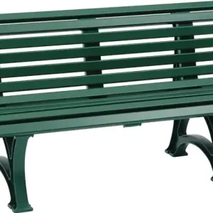 Schneller Versand Parkbank Helgoland L1500xB640xH800mm 3-Sitzer Ku.grün BLOME