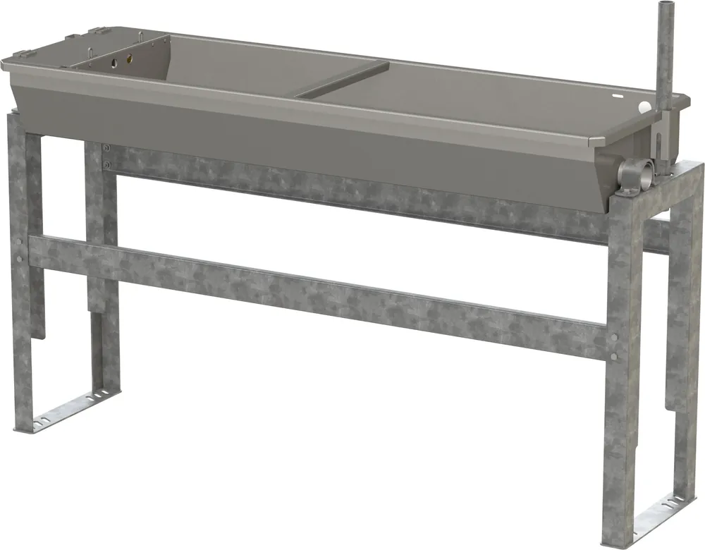 Kerbl Edelstahl Kipptränke, 50L 1,5m, mit Bodengestell Preiswert