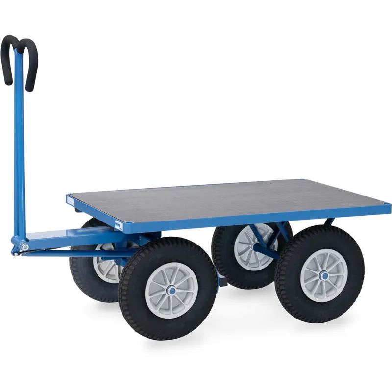 fetra Handpritschenwagen aus Profilstahl pulverbesichtet blau RAL-5007 Nur Heute