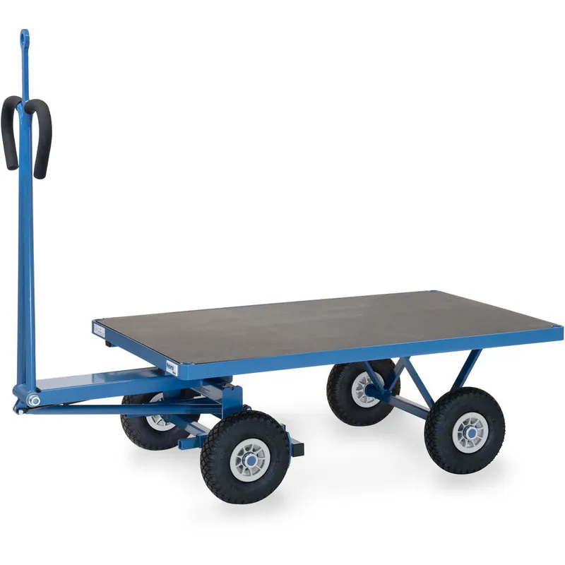 Neue Kollektion fetra Handpritschenwagen pulverbeschichtet blau RAL 5007 mit Zugöse