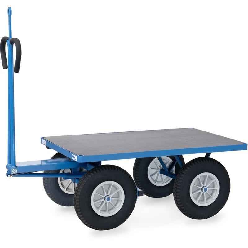 Nur Heute fetra Handpritschenwagen pulverbeschichtet blau RAL 5007 mit Zugöse