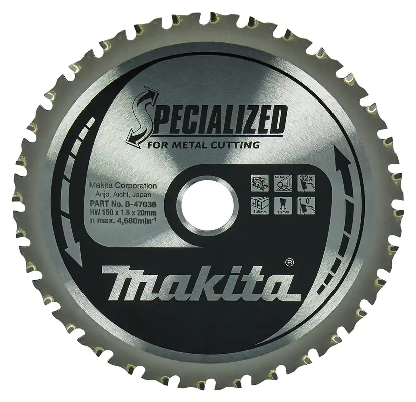 Sonderaktion Makita Kreissägeblatt B-47036 - 150x20x32Z - Specialized Metal