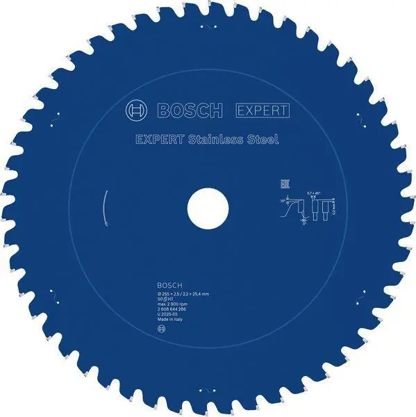 Kreissägeblatt EXPERT Stainless Steel AD 255mm Z.50 Bohr.25,4mm Schnitt-B.2,5mm Begrenztes Angebot