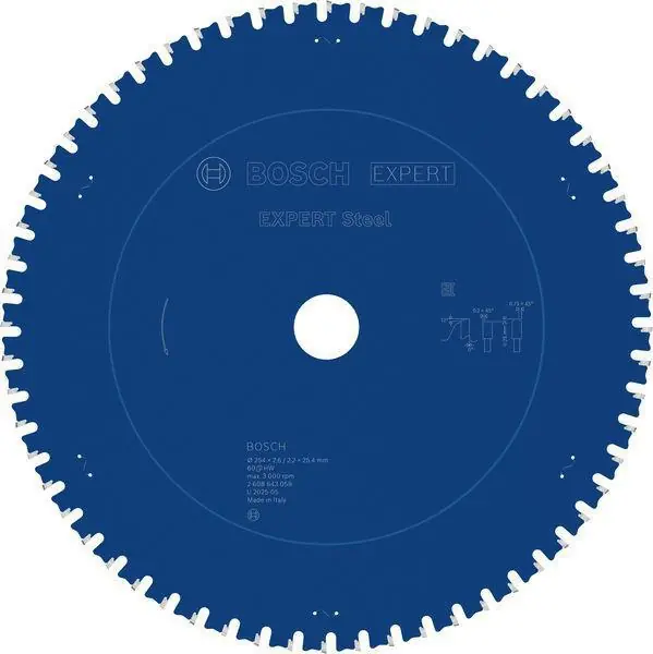 Kreissägeblatt EXPERT Steel AD 254mm Z.60 HLTCG (Ch) Bohr.25,4mm Schnitt-B.2,6mm Neue Ware