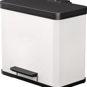 Tretabfallsammler Öko trio Plus L 27l DxH430mm Stahlbl.weiß HAILO Neuheit