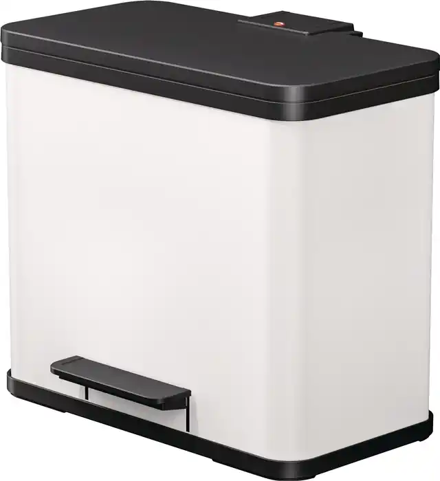 Tretabfallsammler Öko trio Plus L 27l DxH430mm Stahlbl.weiß HAILO Neuheit
