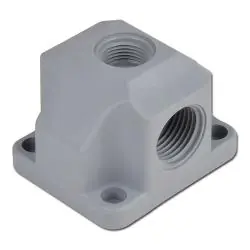 Finale Aktion Druckluftverteiler VDK 338 - Kunststoff - Eingang 2 x G 1/2" - Ausgang 1 x G 3/8" - Durchgangsverteiler - max. 15 bar
