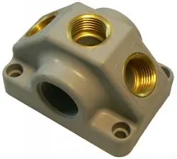 Saisonangebot Druckluftverteiler VDK 30-G - Kunststoff - 1 x G 3/4" 3 x G 1/2" - Endverteilerdose - max. 15 bar