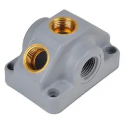 Preisreduziert Druckluftverteiler VDK 34-G - Kunststoff/Messing - 4 x G 1/2" - Endverteilerdose - max. 16 bar