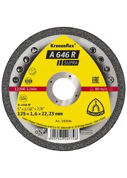 Trennscheibe A 646 R - Durchmesser 115 bis 230 mm - Breite 1,6 bis 1,9 mm - Bohrung 22,23 mm Preisreduziert
