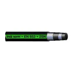 Geprüft Geflechtschlauch 2SN - Gummi - DN 5 bis 51 - max. Außen-Ø 14,1 bis 68,6 mm - PN 80 bis 415 - Preis per Rolle/Meter