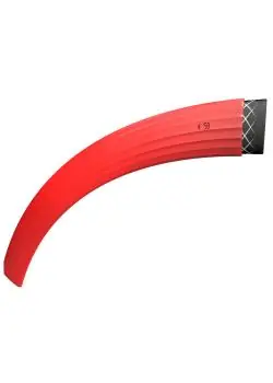 PVC-Flachschlauch Super Tricoflat® - Innen-Ø 45 bis 140 mm - Wandstärke 2,5 bis 3,2 mm - Länge 25 bis 100 m - Farbe rot - Preis per Rolle Preiswert