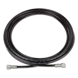 Echt HD-Farbspritzschlauch - schwarz - Anschlüsse 1/4″ - Innen-Ø 4,6 mm - Außen-Ø 9,7 mm - 465 bar - Preis per Stück