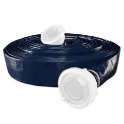 Garantierte Lieferung PVC Flachschlauch P-FLEX H - Innen-Ø 203 bis 254 mm - Wandstärke 2,9 / 3 mm - 4 / 5 bar - ohne Anschlüsse - Preis per Rolle
