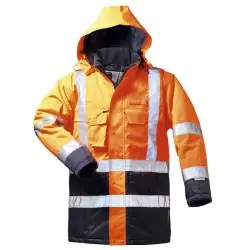 Warnschutz Parka "Luis" - Gr. XS bis XXXL - fluoreszierend orange - EN ISO 20471 Kl. 3 - EN 343 - 100% PES - atmungsaktive PU-Beschichtung - wind- u. wasserdicht Direktkauf