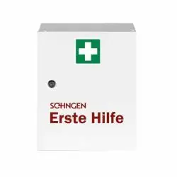 Verbandschrank - HEIDELBERG City Style - leer - Stahlblech - 302 x 362 x 140 mm - orange Must-Have