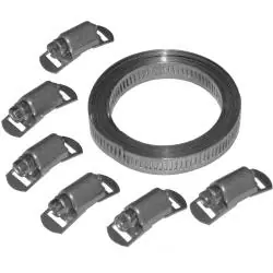 Echt Schneckengewinde-Schlauchschelle - 9 mm breit - Spannbereich 50 mm bis 110 mm - Aluzink - VE 20 Stk - Preis per VE