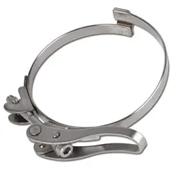 Brückenschelle CLAMP 213 mit Schnellverschluss - Edelstahl - Spannbereich-Ø 50 bis 500 mm - Breite 9 mm - Preis per Stück Garantierte Lieferung