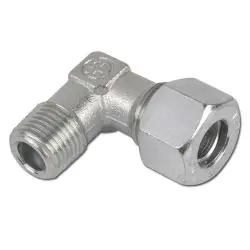 Winkel-Einschraubverschraubung - Baureihe L - Stahl verzinkt - Rohr-Ø 6 bis 18 mm - metr. kon. AG - PN 250 bis 315 Preisreduziert