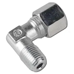 Sofort Bestellen Winkel-Einschraubverschraubung - Baureihe S - Stahl verzinkt - Rohr-Ø 6 bis 38 mm - kon. AG NPT - PN 315 bis 630