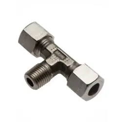 T-Einschraubverschraubung - Baureihe LL - Edelstahl 1.4571 - Rohr-Ø 4 bis 8 mm - kon. AG R 1/8" - PN 100 Abverkauf