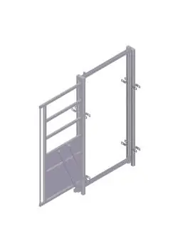 Schneller Versand Schiebetüre - Metall feuerverzinkt - Breite 85 cm - Höhe 2,00 m