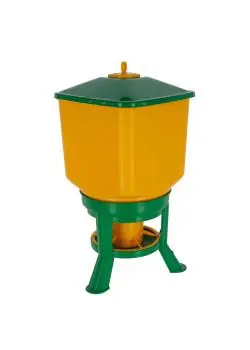 Angebot Futterautomat - mit Standfüßen - Kunststoff - 30 l - gelb/grün
