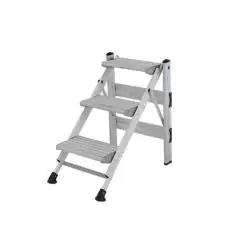 Aktuell Stabilo Klapptreppe mit Haltbügel - profilierte 230x370 Stufen - rutschhemmende Fußstopfen - 3 oder 4 Stufen