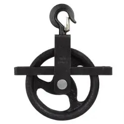 Online Kaufen Seilrolle - Hakensicherung und Kreuzbügel - für Seil-Ø 18 bis 22 mm - Rad-Ø 190 mm - Tragkraft 200 kg