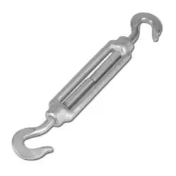 Super-Preis Spannschloss - DIN 1480 - geschmiedeter Haken/Haken - verzinkt - Länge Korpus 110 mm - VE 10 Stück - Preis per VE