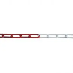 Top-Seller Kunststoffkette - 6 mm - gelb/schwarz u. rot/weiß - versch. Längen - Preis per Meter