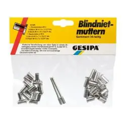 Blindnietmuttern-Sortiment (34-teilig) - Gewindegröße M4 & M5 - für NTS und NTX Bestpreis