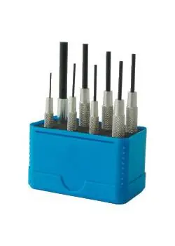 Sonderangebot Splintentreiber-Satz - 8-teilig - mit Hülse - Ø 0,9 bis 5,9mm - Ständer