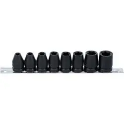 Kraft-Steckschlüssel-Einsatz-Satz - E-Profil - Antrieb Innenvierkant 12,5 mm (1/2") - SW E10 bis E24 - 8-teilig Schneller Versand
