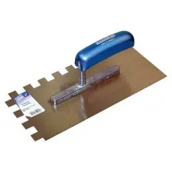 Gezahnte Glättekelle - 15 x 15 - Breite 130 mm - Länge 280 mm Bestpreis